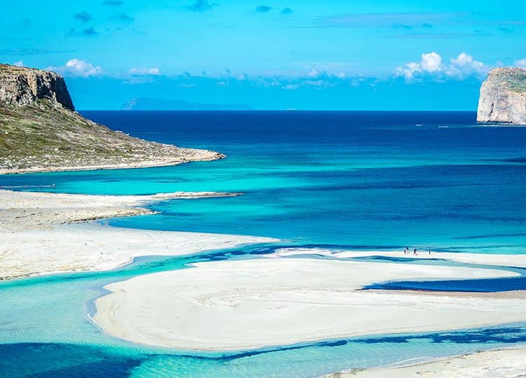Sustainable travel Balos lagoon beach Crete island Greece