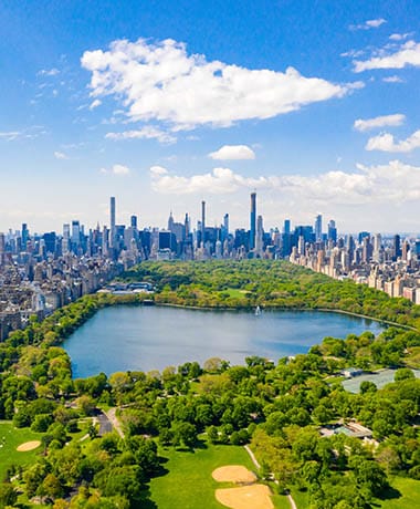 Popular getaway spot for couples and families Central Park in Manhattan, New York